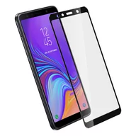 Szkła hartowane na telefon - Zabezpieczenie ekranu ze szkła hartowanego do Samsunga Galaxy A7 2018 kolorowe krawędzie - Czarny - miniaturka - grafika 1