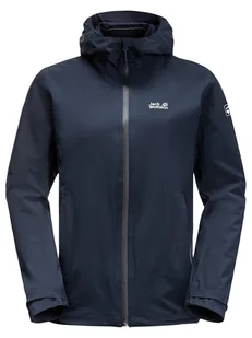 Jack Wolfskin Kurtka przeciwdeszczowa "Pack & Go" w kolorze granatowym - Kurtki i kamizelki sportowe damskie - miniaturka - grafika 1