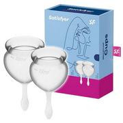 Kubeczki menstruacyjne - Satisfyer Satisfyer Feel Good Menstrual Cup Transparent - miniaturka - grafika 1