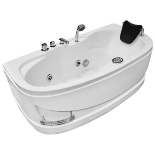 Wanna łazienkowa Spa z hydromasażem asymetryczna 160x78 cm MO-0310 - Wanny z hydromasażem - miniaturka - grafika 1