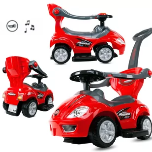 Mega Car COIL JeŹdzik chodzik pchacz deluxe 381-czerwony 381-DELUXEMEGACAR_CZ - Jeździki dla dzieci - miniaturka - grafika 1