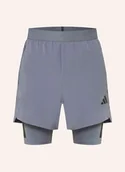 Spodenki damskie - Adidas Szorty Treningowe 2 W 1 Power grau - miniaturka - grafika 1