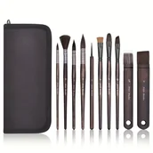 Pędzle - TEMU 10 szt. Zestaw pędzli profesjonalnych z akrylu, nylonu i drewnianym uchwytem - Zestaw do malowania profesjonalnego artysty, odpowiedni do - miniaturka - grafika 1