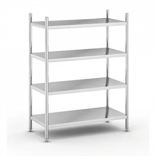 B2B Partner Półki ze stali nierdzewnej, 1550x1200x600 mm, 4 półki WT-C200102 - Szafy i regały magazynowe - miniaturka - grafika 1