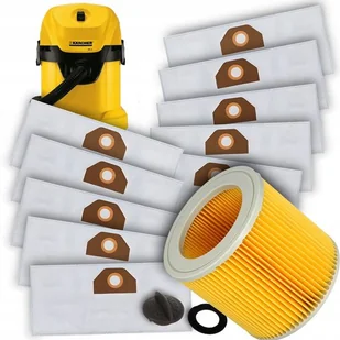 10x Worki Do Odkurzacza Karcher Wd 3 Wd3 Wd2 Wd6 Se4001 Pojemne +filtr - Worki do odkurzaczy - miniaturka - grafika 1