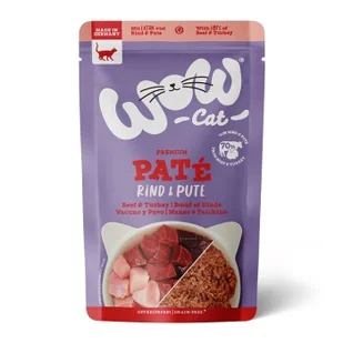 WOW Cat Adult 12 x 125 g Wołowina i indyk - Mokra karma dla kotów - miniaturka - grafika 1