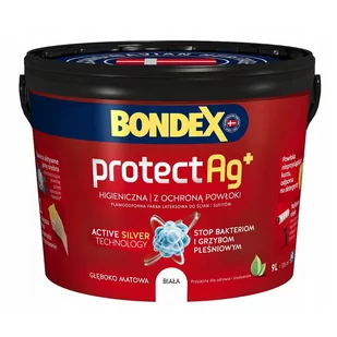 Bondex Protect Ag+ Higieniczna farba biała 9l - Farby zewnętrzne - miniaturka - grafika 1