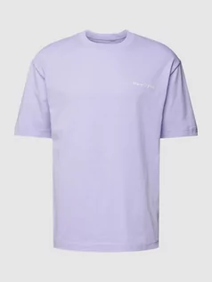 Koszulki męskie - T-shirt z wyhaftowanym logo model ‘short sleeve’ - grafika 1