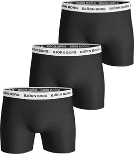 BJÖRN BORG bokserki męskie 3-pak - Spodnie, bawełna stretch, logo w pasie czarny/biały XL - Majtki męskie - miniaturka - grafika 1