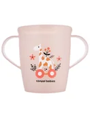 Kubki dla dzieci - Canpol Babies Kubek z uchwytami Toys 250 ml koralowy - miniaturka - grafika 1
