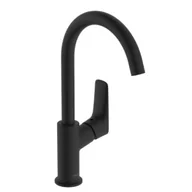 Baterie umywalkowe - HANSGROHE 71130670 Logis Jednouchwytowa bateria umywalkowa 210 z obrotową wylewką, z kompletem odpływowym Czarny Matowy - miniaturka - grafika 1