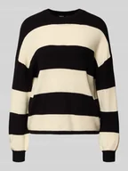 Swetry damskie - Sweter z dzianiny o luźnym kroju z mieszanki wiskozy model ‘ATIA’ - miniaturka - grafika 1