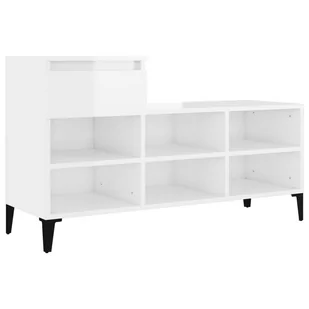 Szafka na buty, wysoki połysk, biała, 102x36x60 cm - Szafki na buty - miniaturka - grafika 3
