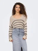 Swetry damskie - ONLY Sweter w kolorze beżowym - miniaturka - grafika 1