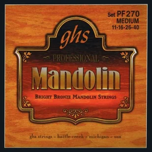GHS Professional struny do mandoliny, Loop End, Bright Bronze, Medium, .011-.040 - Struny gitarowe  - miniaturka - grafika 1