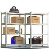 Szafy i regały magazynowe - Regał magazynowy 2szt 160x90x40 Ocynkowany 700kg - miniaturka - grafika 1