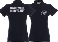 Odzież robocza - Promostars LPP - Koszulka Polo ratownicza granatowa damska odblaskowa - miniaturka - grafika 1