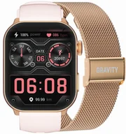 Smartwatch - GRAVITY GT28-6 Różowy, Złoty - miniaturka - grafika 1