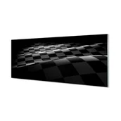 Dekoracje domu - Lacobel szklany + klej Flaga szachownica 125x50 cm - miniaturka - grafika 1