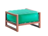 Stoły ogrodowe - YOKO COFFEE TABLE EKO WITH LIGHTING WOOD FRAME GREEN - miniaturka - grafika 1