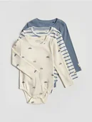 Body dla niemowląt - Reserved - Bawełniane body 3 pack - niebieski - miniaturka - grafika 1