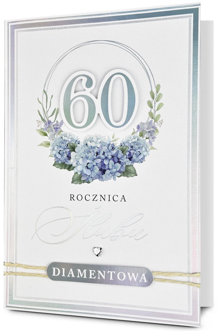 Kartka na 60 rocznicę ślubu Diamentowe Gody HM3411