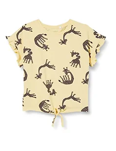 NAME IT Girl's NMFJENNA SS TOP T-Shirt, Golden Haze, 104 - Koszulki i topy damskie - miniaturka - grafika 1