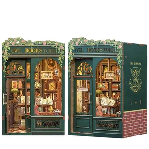 Miniaturowy domek mini Book Nook - Księgarnia pod sową - CuteBee - Zabawki kreatywne - miniaturka - grafika 1