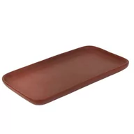 Miski i półmiski - Intesi Taca ceramiczna Lare 31x16cm brązowa 222288 - miniaturka - grafika 1