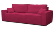 Sofy i kanapy - Sofa rozkładana LUX, sofa z funkcją spania i podstawą do spania, sofa rozkładana, sofa rozkładana w tkaninie bouclé, sofa w kolorze: czerwony - miniaturka - grafika 1