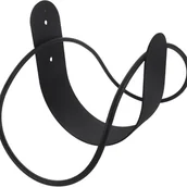 Zawiasy, okucia i inne akcesoria - Uchwyt na wąż ogrodowy ze stali nierdzewnej, ścienny stojak na wąż ogrodowy, mieści 30 m węża o wadze 5 kg, czarny - miniaturka - grafika 1