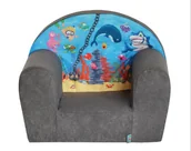 Krzesła obrotowe dla dzieci - FOTELIK DZIECIĘCY PIANKOWY PUFA WYGODNE KRZESEŁKO DLA DZIECKA PREZENT - miniaturka - grafika 1