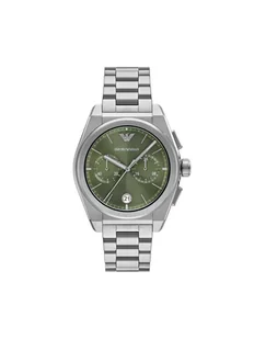Zegarek Emporio Armani Zegarek AR11640 Srebrny - Zegarki męskie - miniaturka - grafika 1
