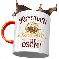 Kubki - Kubek Pomarańczowy dla Krystiana Kolegi Prezent z Nadrukiem ze Zdjęciem + Opakowanie na prezent (wzór 03) - miniaturka - grafika 1