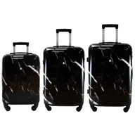 Walizki - Zestaw walizek SEMI LINE T5730-0 Czarny-marmur - miniaturka - grafika 1