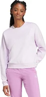 Bluzy damskie - Bluza damska adidas Essentials Small Logo Feel Cozy fioletowa JF8827 XL - miniaturka - grafika 1