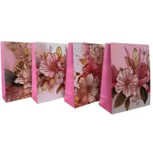 Wydawnictwo Diecezjalne i Drukarnia w Sandomierzu Torba prezentowa L kwiaty MIX - Opakowania i torebki na prezenty - miniaturka - grafika 1
