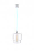 Lampy sufitowe - Kaspa Lampa wisząca Longis IV niebieski przewód 10555109 - miniaturka - grafika 1