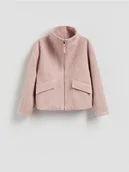 Marynarki i żakiety damskie - Reserved - Kurtka z wełną - pastelowy róż - miniaturka - grafika 1