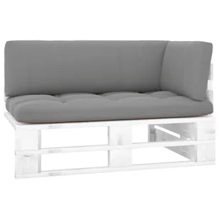 VidaXL Ogrodowa sofa narożna z palet, biała, drewno sosnowe 3066567 - Sofy ogrodowe - miniaturka - grafika 1