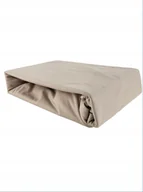 Prześcieradła - PRZEŚCIERADŁO Z GUMKĄ CAPPUCCINO 90x160 Jersey PREMIUM GRUBE Bawełna 100% - miniaturka - grafika 1