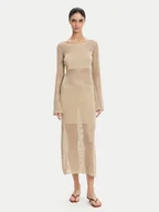 Sukienki - Fracomina Sukienka dzianinowa FS25SD5004K514O7 Beżowy Slim Fit - miniaturka - grafika 1