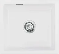 Zlewozmywaki - Zlewozmywak ceramiczny SYSTEMCERAM Mera 42 U Polar Korek automatyczny 5301 02 - miniaturka - grafika 1