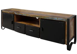 Szafka Rtv Industrial #105 Lakierowane Lite Drewno Z Odzysku 178X43X55 Cm B 8403 - Szafki RTV - miniaturka - grafika 1