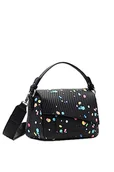 Torebki damskie - Desigual Women's BOLS_SPLATTER23 Phuket MI, czarny, czarny - miniaturka - grafika 1