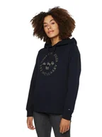 Bluzy damskie - Tommy Hilfiger Ocieplana Bluza Damska Z Kapturem Reg Metallic Roundall Hoodie Granatowe Ww0Ww36572 Dw5 Xs - miniaturka - grafika 1