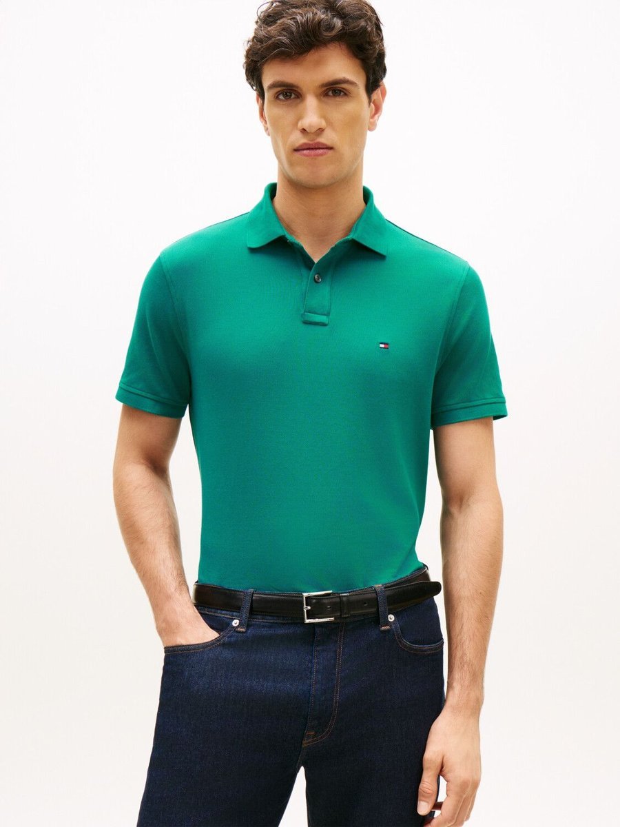 polo męskie tommy hilfiger mw0mw17770 rbt reg polo l70 deep ocean