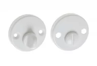 Klamki - Blokada WC GAMAR na rozecie okrągłej, biała (kpl) - miniaturka - grafika 1