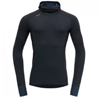 Bluzy sportowe męskie - Męska bluza Devold Tuvegga Merino Hoodie Man Rozmiar: M / Kolor: czarny/niebieski - miniaturka - grafika 1