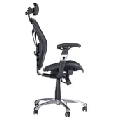Krzesła i taborety kosmetyczne - Fotel ergonomiczny CorpoComfort BX-4036 Czarny - miniaturka - grafika 1
